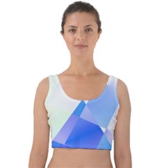 Abstract T- Shirt Blue Abstract Chess Cell Pattern Minimalism T- Shirt Velvet Crop Top by EnriqueJohnson