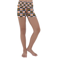 Lantern Chess Halloween Kids  Lightweight Velour Yoga Shorts