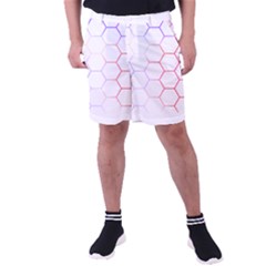Abstract T- Shirt Honeycomb Pattern 7 Men s Pocket Shorts