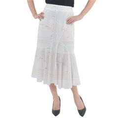 Abstract T- Shirt Model 31 T- Shirt Midi Mermaid Skirt by EnriqueJohnson