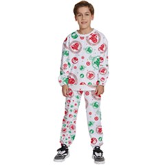 Merry Christmas Geometric Pattern Kids  Sweatshirt Set by Sarkoni