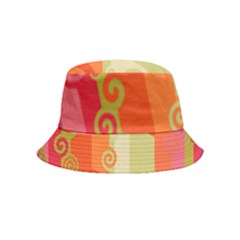 Ring Kringel Background Abstract Red Bucket Hat (kids) by Mariart