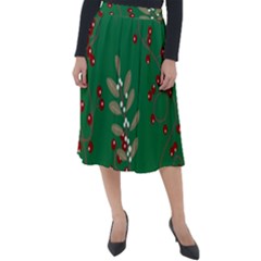 Christmas December Background Classic Velour Midi Skirt  by uniart180623