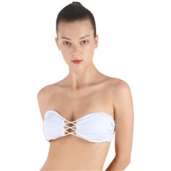 Black And White Pattern T- Shirt Black And White Pattern 3 Twist Bandeau Bikini Top