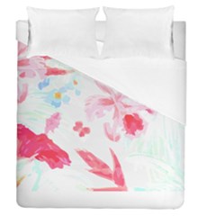 Botanical T- Shirt Botanical Charming Cardinal Flowers T- Shirt Duvet Cover Double Side (queen Size)