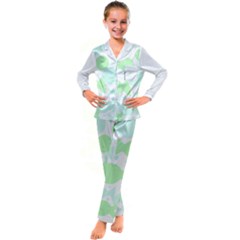 Fish T- Shirt Fun Fishes T- Shirt Kids  Satin Long Sleeve Pajamas Set