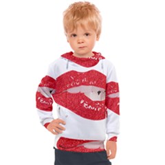 Lips -25 Kids  Hooded Pullover by SychEva