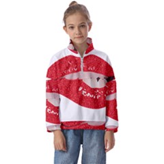 Lips -25 Kids  Half Zip Hoodie by SychEva