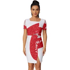 Lips -25 Fitted Knot Split End Bodycon Dress