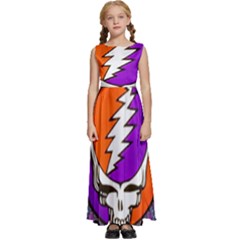 Gratefuldead Grateful Dead Pattern Kids  Satin Sleeveless Maxi Dress by Sarkoni