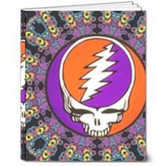 Gratefuldead Grateful Dead Pattern 8  X 10  Hardcover Notebook by Sarkoni