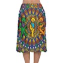 Grateful Dead Pattern Velvet Flared Midi Skirt View2