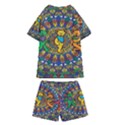 Grateful Dead Pattern Kids  Swim T-Shirt and Shorts Set View2