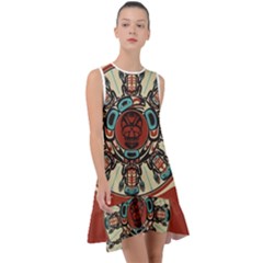 Grateful-dead-pacific-northwest-cover Frill Swing Dress by Sarkoni