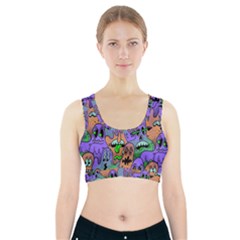 Trippy Aesthetic Halloween Sports Bra With Pocket by Sarkoni