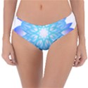 Flower Illustration T- Shirt Beautiful And Artistic Blue Flower T- Shirt Reversible Classic Bikini Bottoms View1