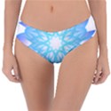 Flower Illustration T- Shirt Beautiful And Artistic Blue Flower T- Shirt Reversible Classic Bikini Bottoms View3