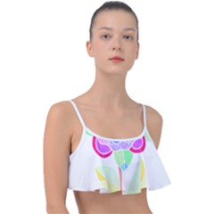 Flower Illustration T- Shirtflower T- Shirt Frill Bikini Top by EnriqueJohnson