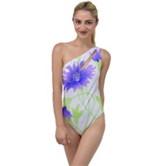 Flowers Art T- Shirtflowers T- Shirt (17) To One Side Swimsuit