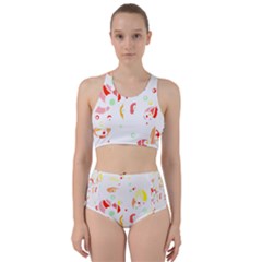 Flowers Lover T- Shirtflowers T- Shirt (9) Racer Back Bikini Set