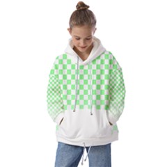 Green Checker T- Shirt Green Checker T- Shirt Kids  Oversized Hoodie by EnriqueJohnson