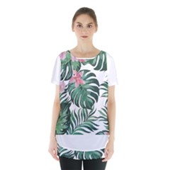 Hawaii T- Shirt Hawaii Leather Flower Garden T- Shirt Skirt Hem Sports Top