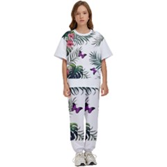 Hawaii T- Shirt Hawaii Lent Flowers Pattern T- Shirt Kids  T-shirt And Pants Sports Set by EnriqueJohnson