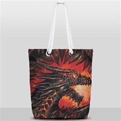 Dragon Full Print Rope Handle Tote (small) by uniart180623