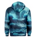 Moonlight High Tide Storm Tsunami Waves Ocean Sea Men s Zipper Hoodie View2