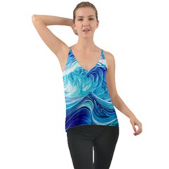 Tsunami Waves Ocean Sea Nautical Nature Water Chiffon Cami by uniart180623