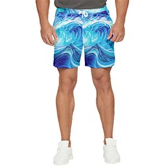 Tsunami Waves Ocean Sea Nautical Nature Water Men s Runner Shorts by uniart180623