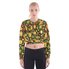 Christmas Pattern Cropped Sweatshirt