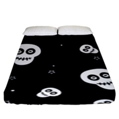 Skull Pattern Fitted Sheet (king Size)