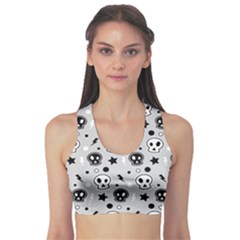 Skull-pattern- Fitness Sports Bra