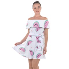 Watermelon Wallpapers  Creative Illustration And Patterns Off Shoulder Velour Dress