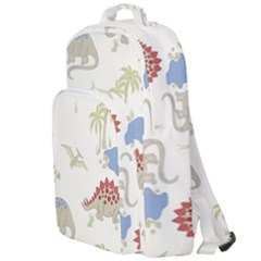 Dinosaur Art Pattern Double Compartment Backpack