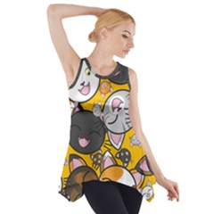 Cats-cute-kitty-kitties-kitten Side Drop Tank Tunic