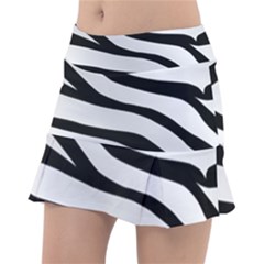 White Tiger Skin Classic Tennis Skirt