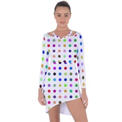 Circle Pattern(1) Asymmetric Cut-out Shift Dress by Ket1n9