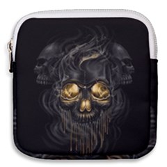 Art Fiction Black Skeletons Skull Smoke Mini Square Pouch by Ket1n9