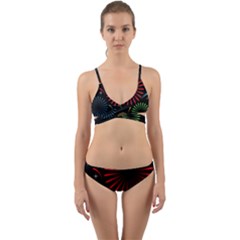 Fireworks With Star Vector Wrap Around Bikini Set by Ket1n9