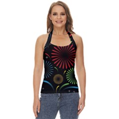 Fireworks With Star Vector Basic Halter Top by Ket1n9