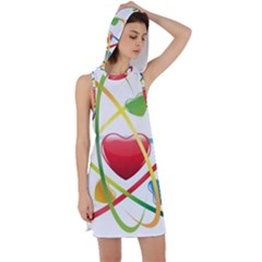 Love Racer Back Hoodie Dress