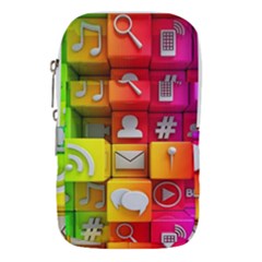 Colorful 3d Social Media Waist Pouch (large) by Ket1n9