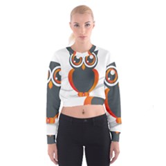 Owl Logo Cropped Sweatshirt by Ket1n9