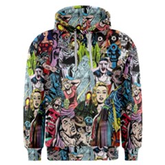 Vintage Horror Collage Pattern Men s Overhead Hoodie by Ket1n9