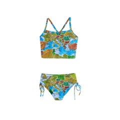 World Map Girls  Tankini Swimsuit by Ket1n9