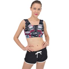 Car Engine V-back Sports Bra by Ket1n9