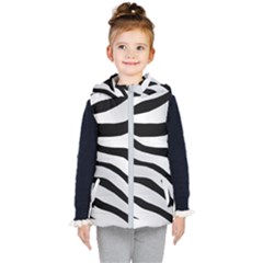 White Tiger Skin Kids  Hooded Puffer Vest by Ket1n9