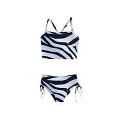 White Tiger Skin Girls  Tankini Swimsuit by Ket1n9